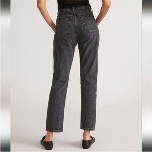 Everlane The Original Cheeky Crop Jean, washed black grey, size 25